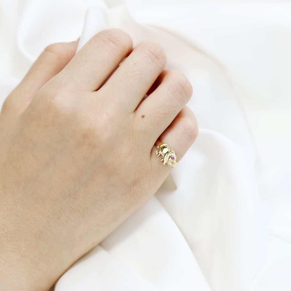 14K Elephant Ring, 1.62 g thumbnail 2