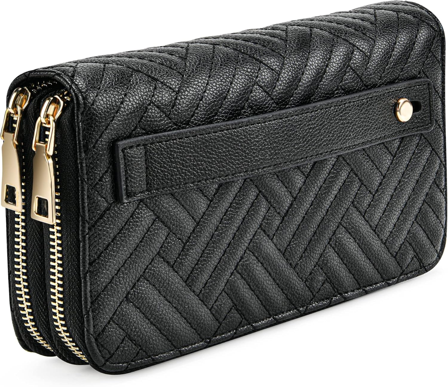 DUAL ZIPPER WALLET WITH HAND STRAP | RFID BLOCKING PROTECTION BEIGE