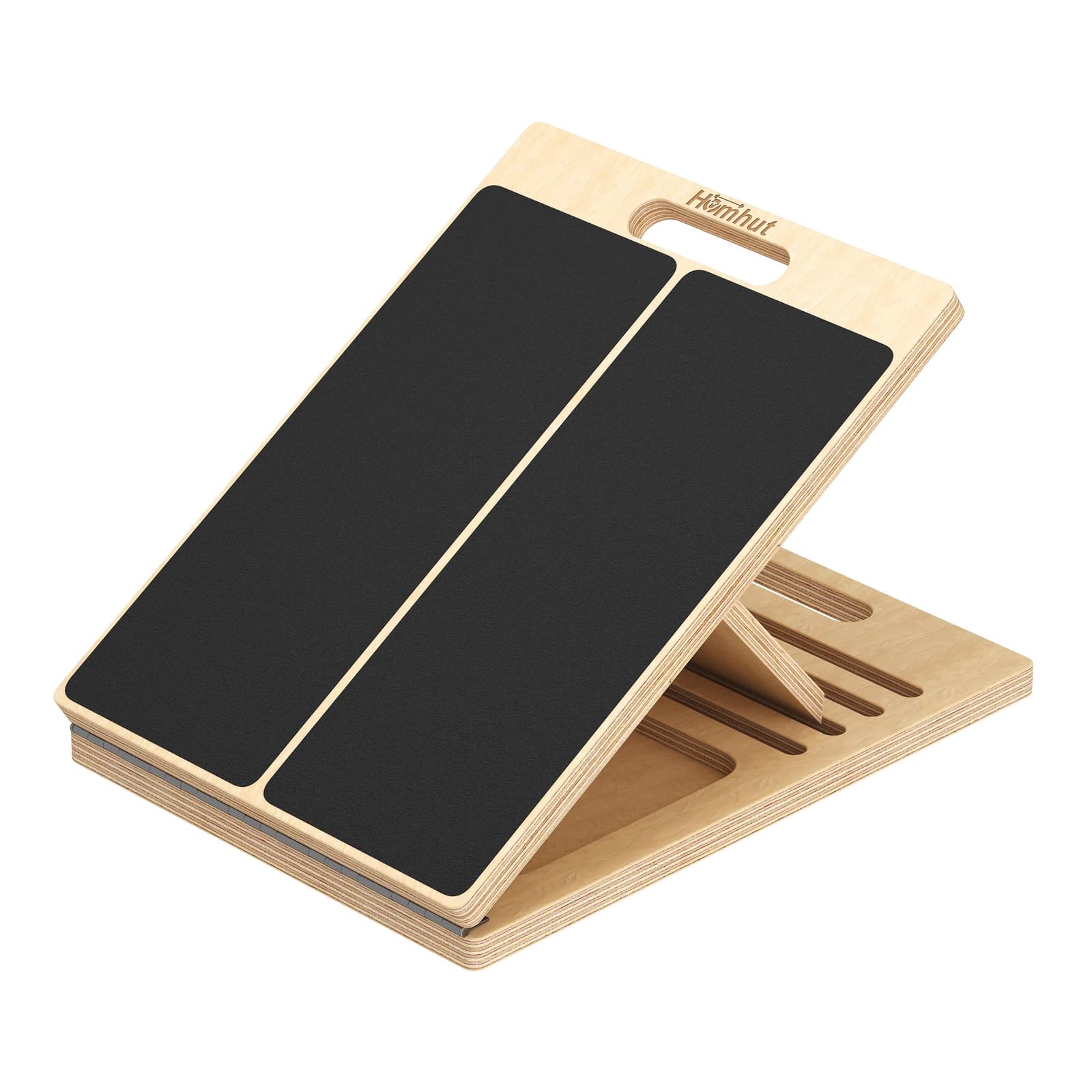 Homhut Adjustable Wood Slant Board, Portable Calf Stretcher with 4 Angles (20/25/30/35 Degrees) thumbnail 1