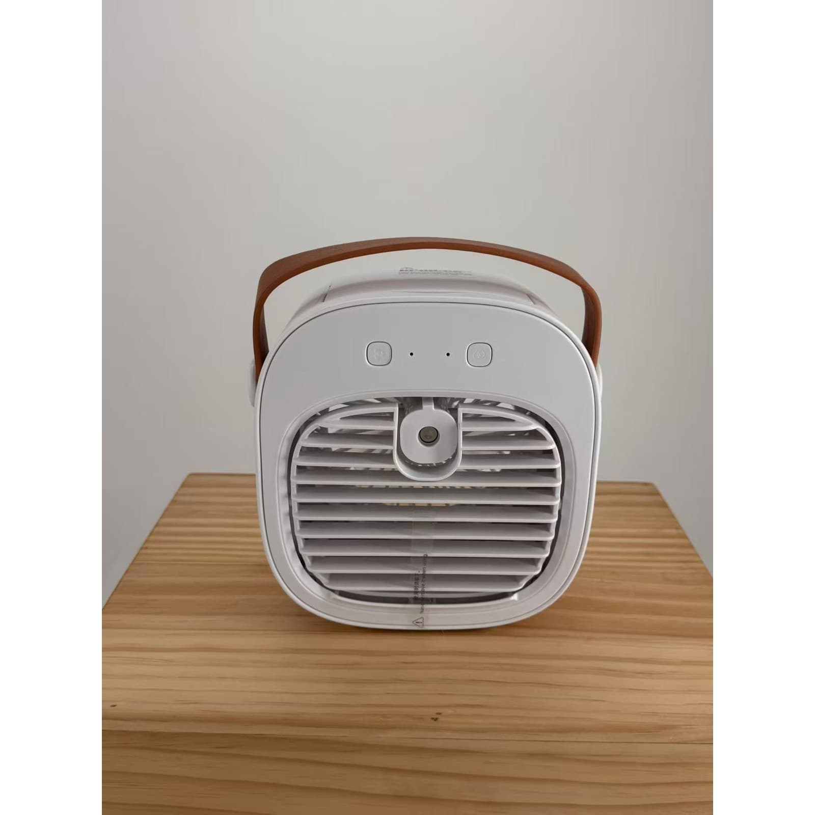 F12 Mini Desktop Water-Cooling Misting Fan, 180ml Tank, 3-Speed USB Rechargeable Personal Air Cooler, White thumbnail 1