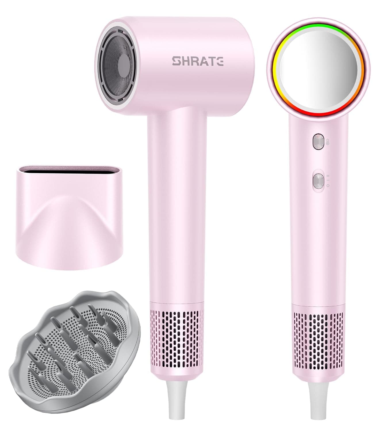 SHRATE Compact Hair Dryer with Concentrator Nozzle, 2 Speeds Plus Cool Shot, 125V ALCI Safety Plug thumbnail 1