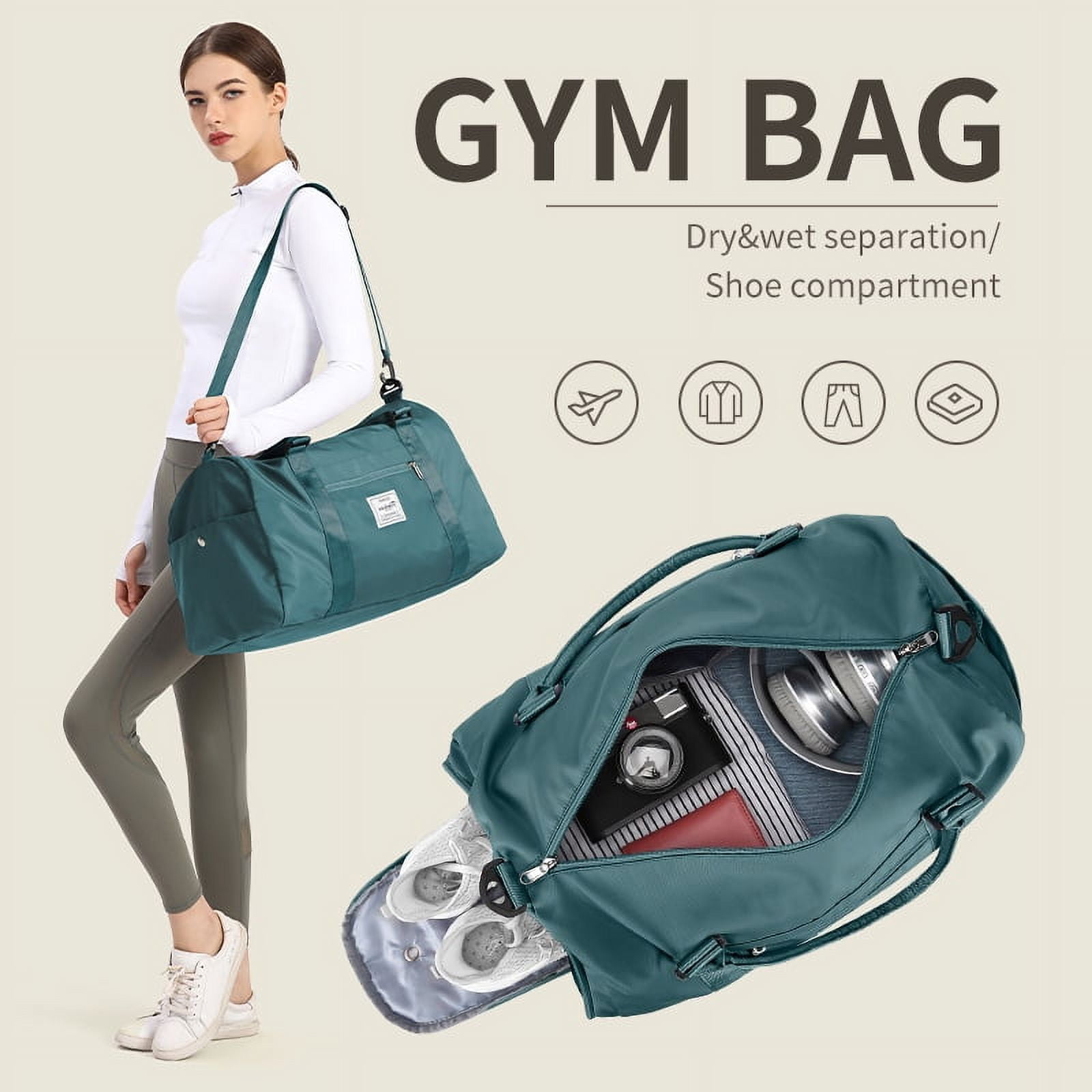 Foldable Travel Gym Bag, Lightweight Waterproof Duffel Tote