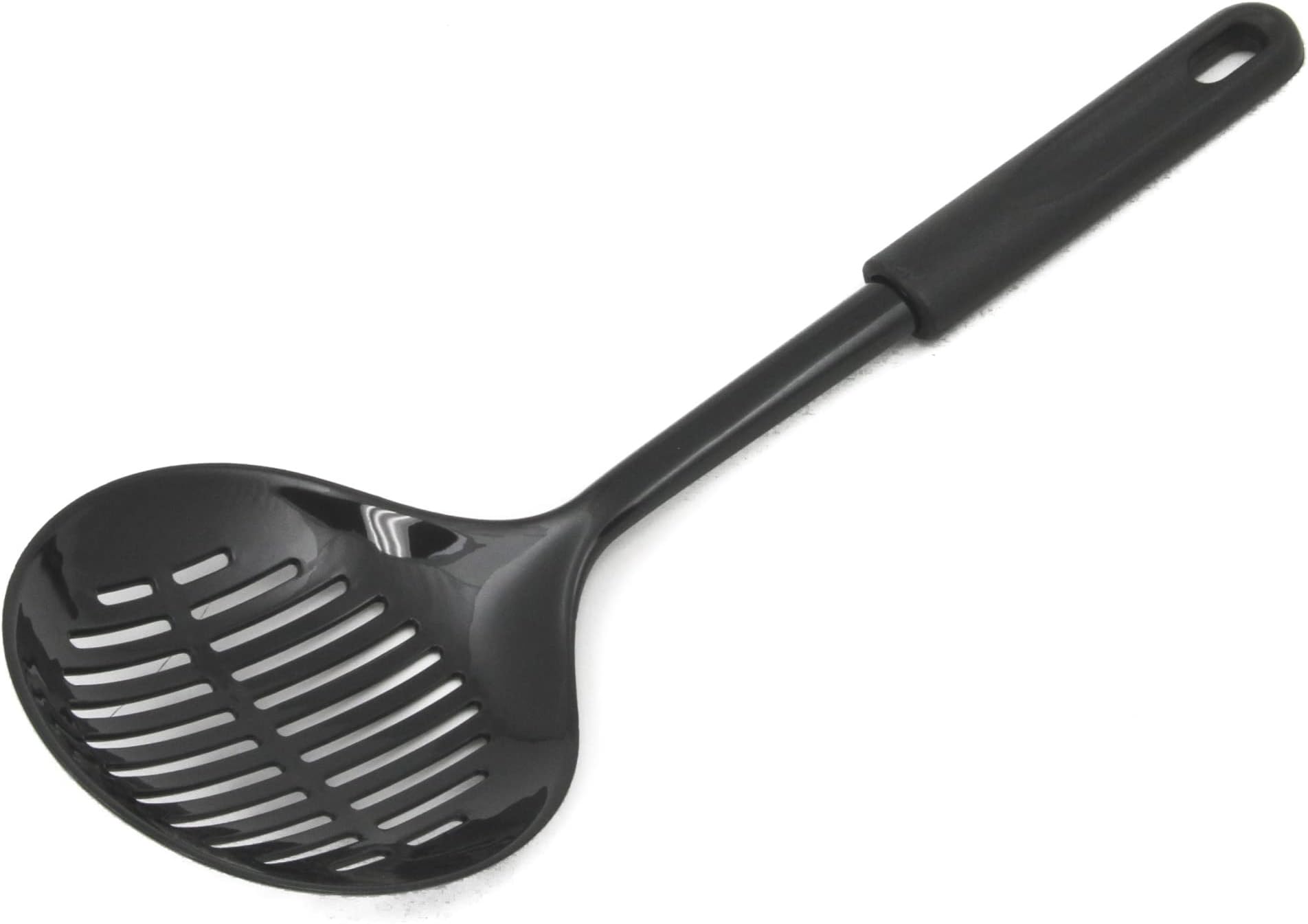 Chef Craft Basic Stainless Steel Sturdy Skimmer, 12.5 inch, Black