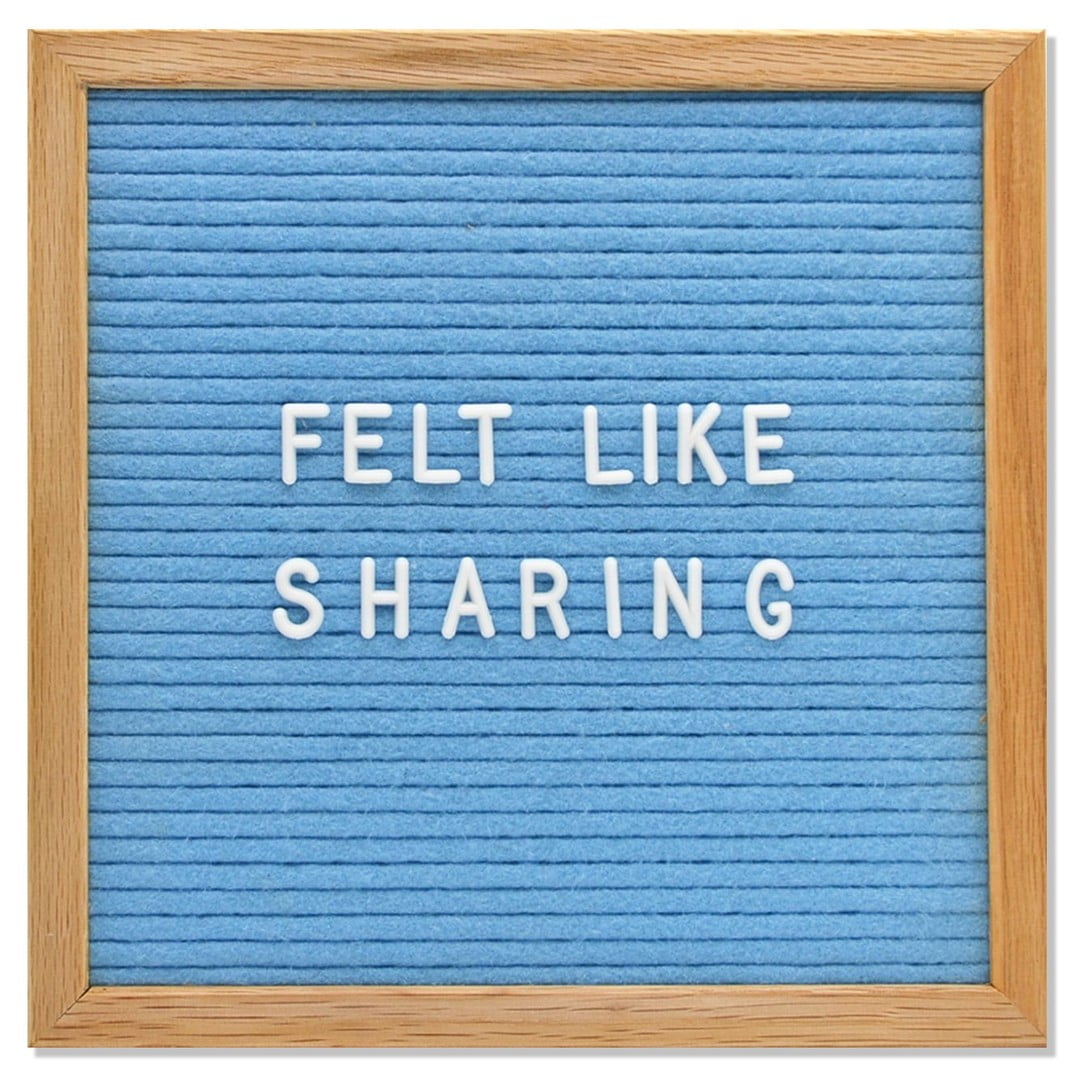 Light Blue Felt Letter Board