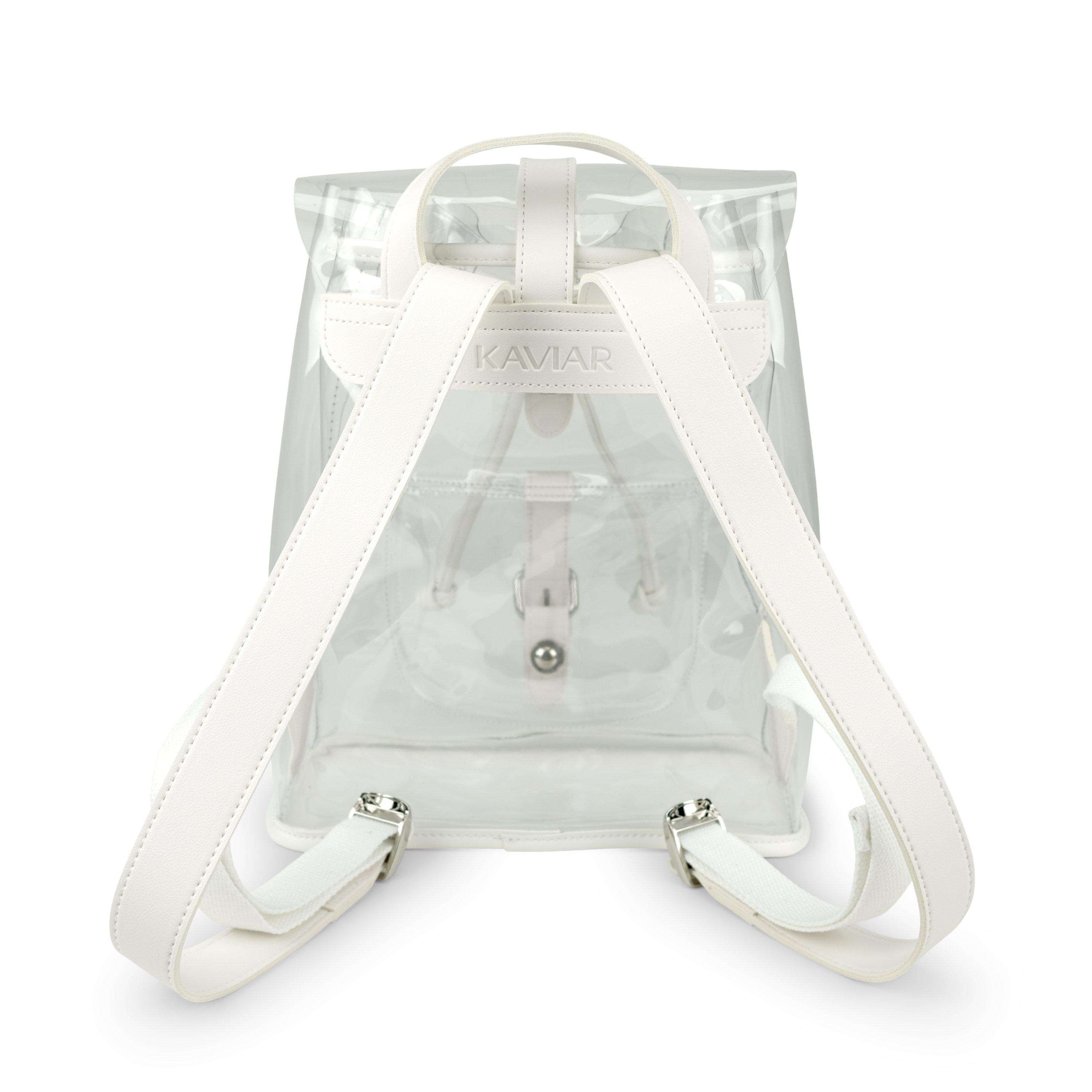 KAVIAR Lola Clear Mini Backpack Stadium Approved Bag - Black
