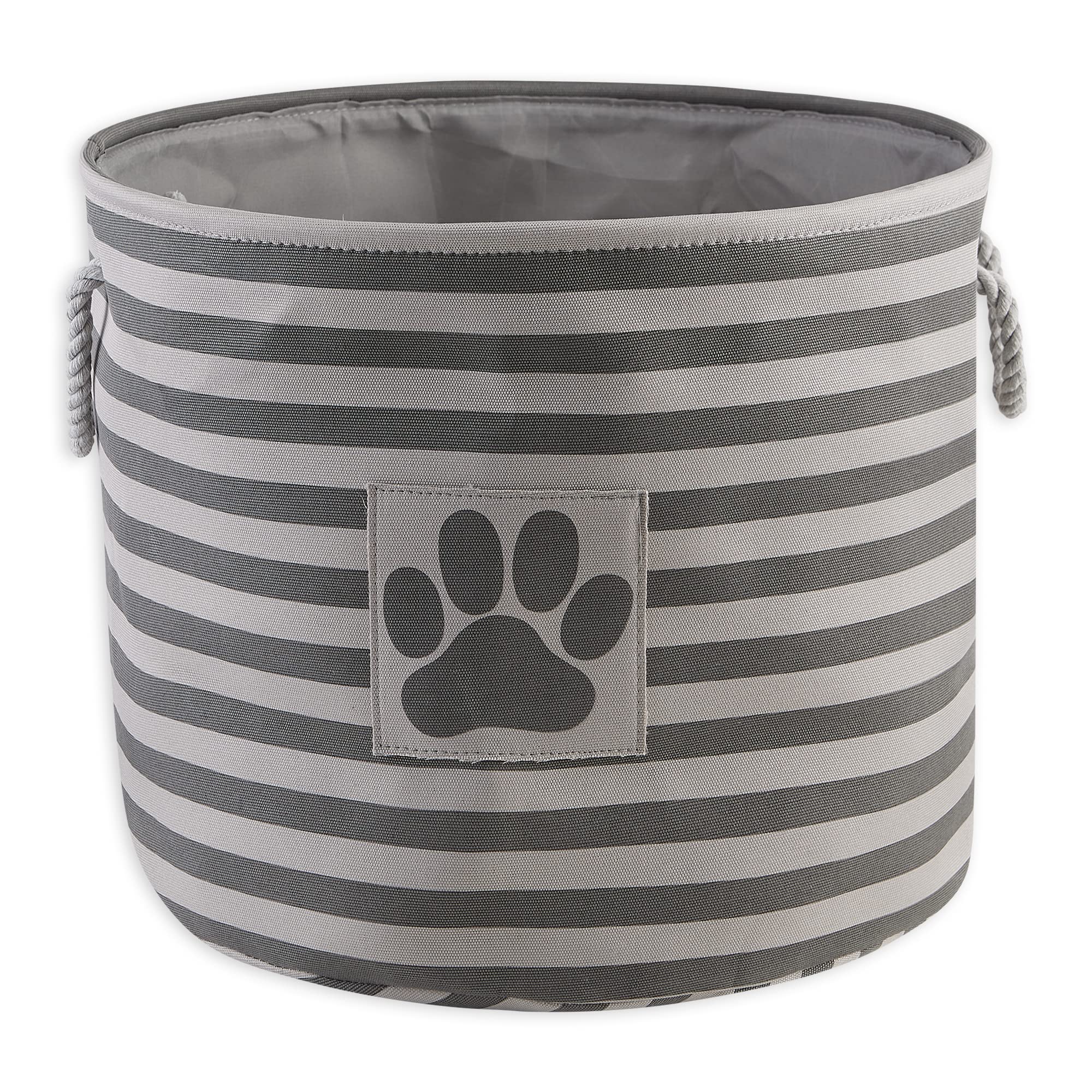 Pet Storage Collection Collapsible Bin, Medium Round, Gray  9*12inch