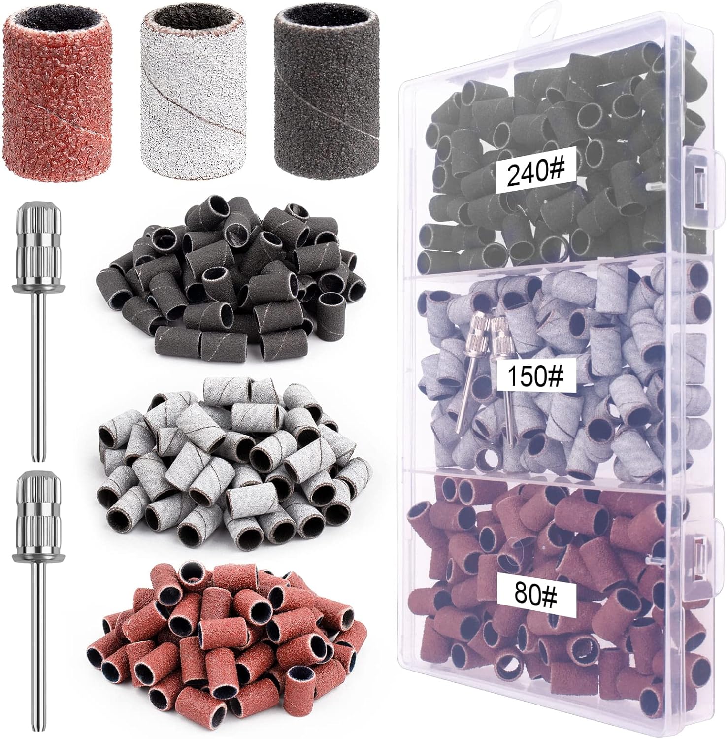 NAIL SANDINGBANDS  Drill     #80 Size  100 pcs/box