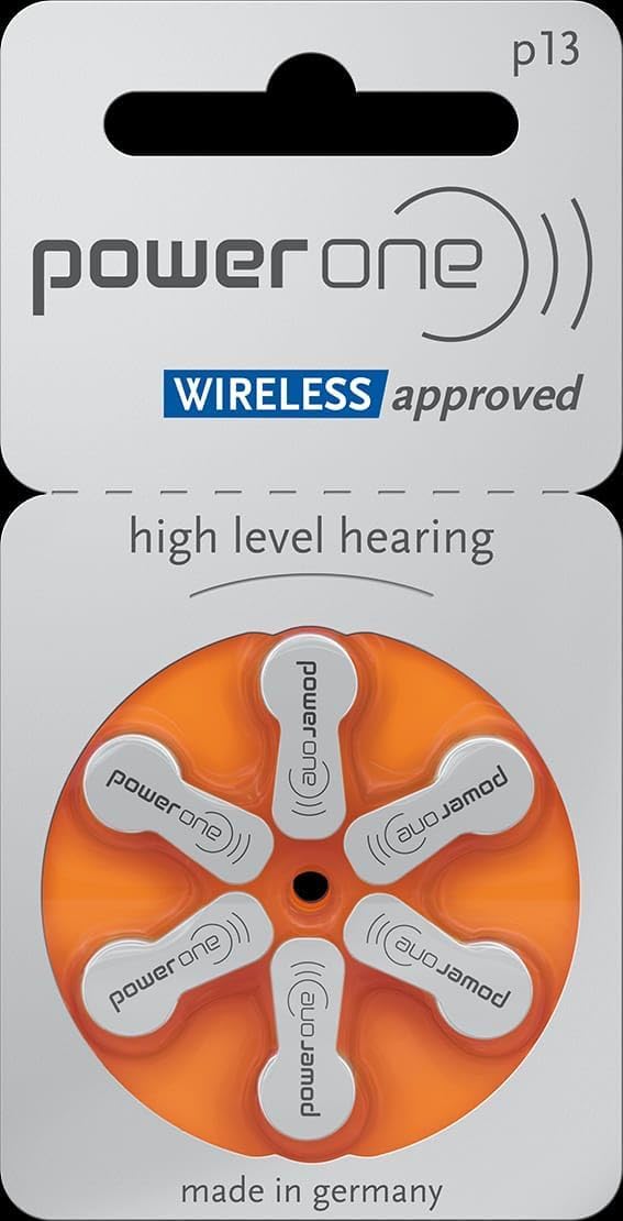 Power One Type P13 Hearing Aid Batteries - 6 Packs