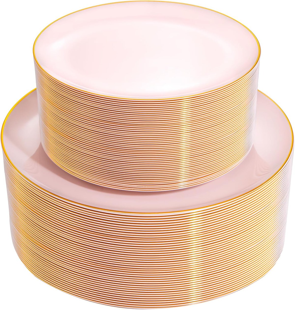 Pink and Gold Party Plates (01-Count Bulk Pack)