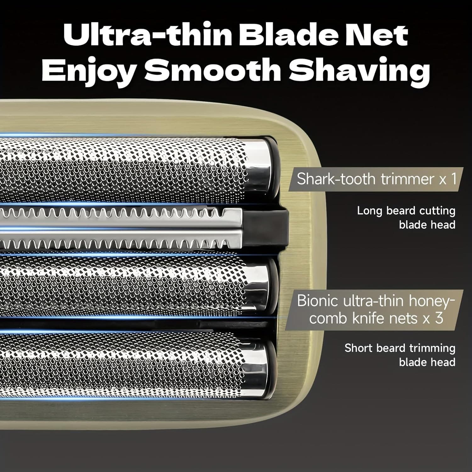 OUDIM 4-Blade Reciprocating Foil Shaver OD-910 for Men, Washable, USB Type-C Rechargeable, LED Display, Travel Lock thumbnail 5