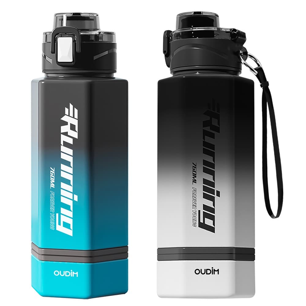 OUDIM 760ml (25.7 oz) Tritan Sports Water Bottle OD-W760, One-Touch Flip Lid with Lock, Gradient Color, Assorted 缩略图 1