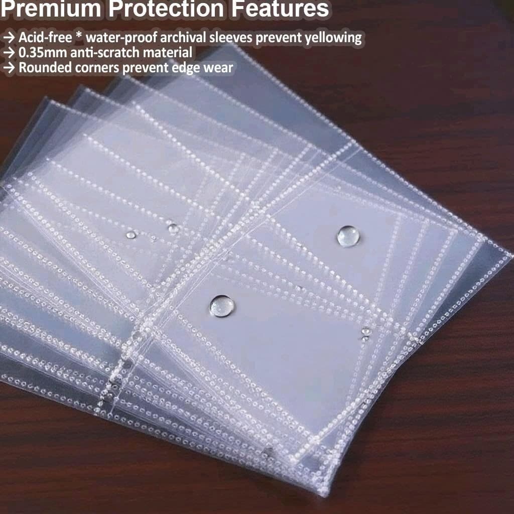 4-Pocket Top-Loading Binder Refill Pages for 2.6 x 3.6 in Cards 缩略图 2
