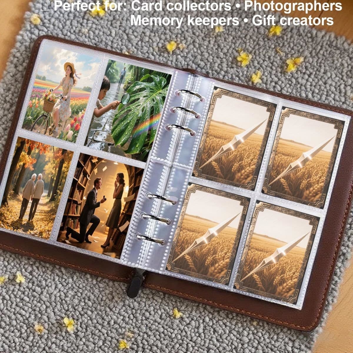 4-Pocket Top-Loading Binder Refill Pages for 2.6 x 3.6 in Cards 缩略图 5