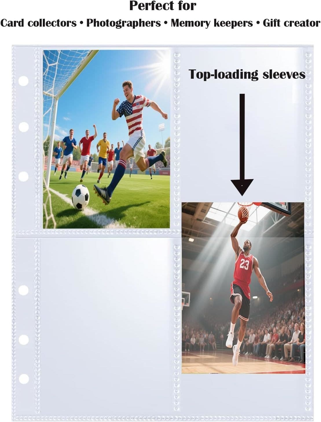 4-Pocket Top-Loading Binder Refill Pages for 2.6 x 3.6 in Cards 缩略图 6