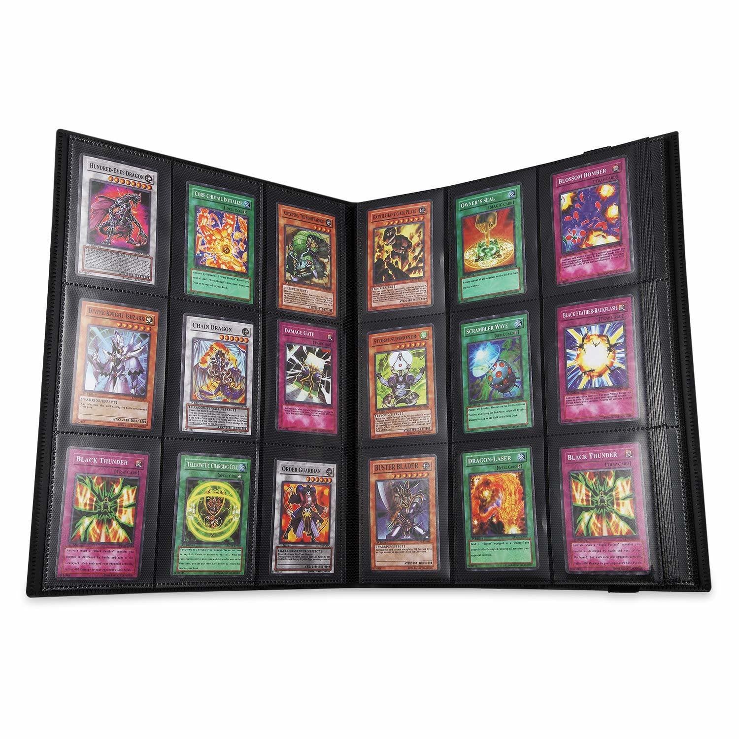 9-Pocket PP Card Binder with Elastic Strap, Black Pages thumbnail 4