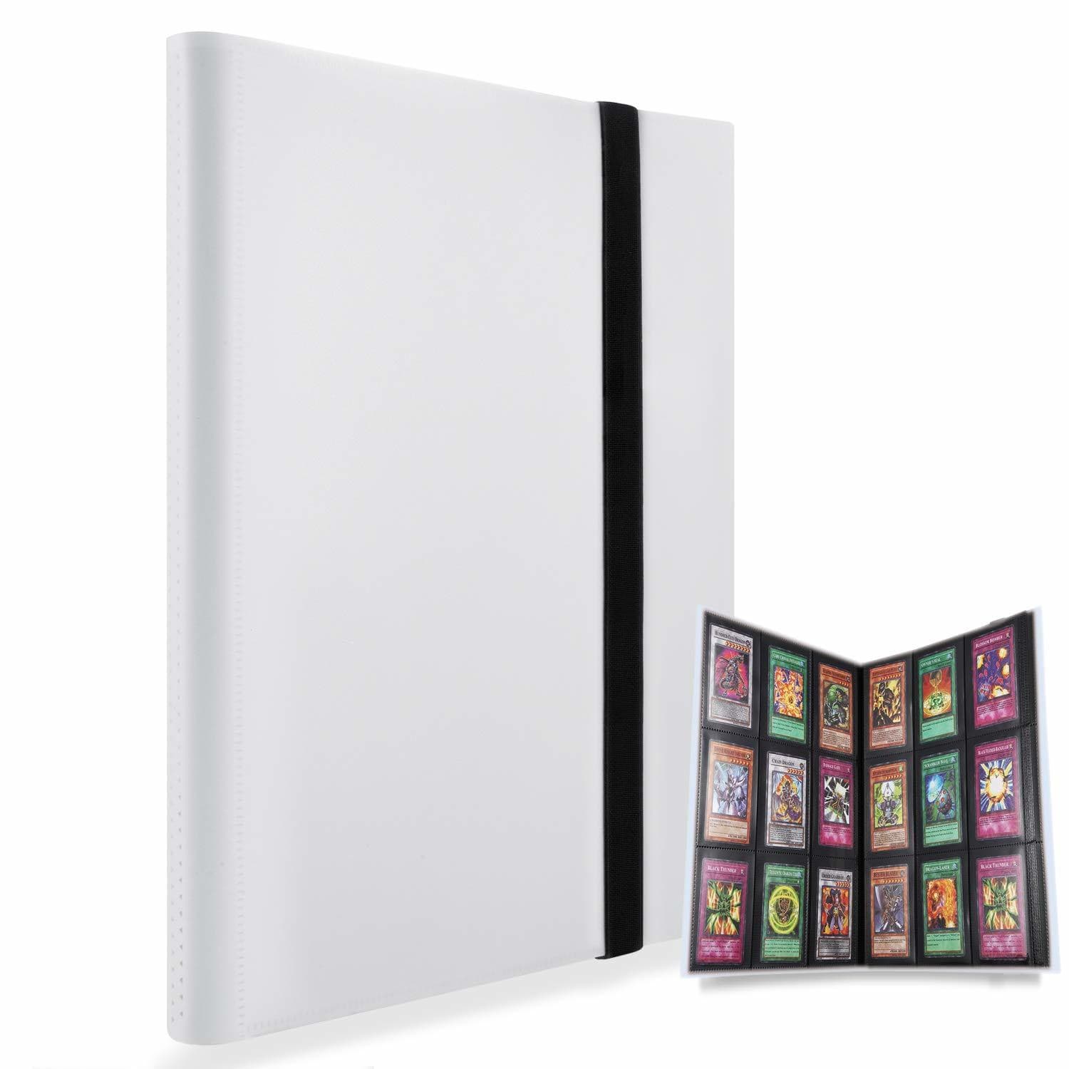 9-Pocket PP Card Binder with Elastic Strap, Black Pages