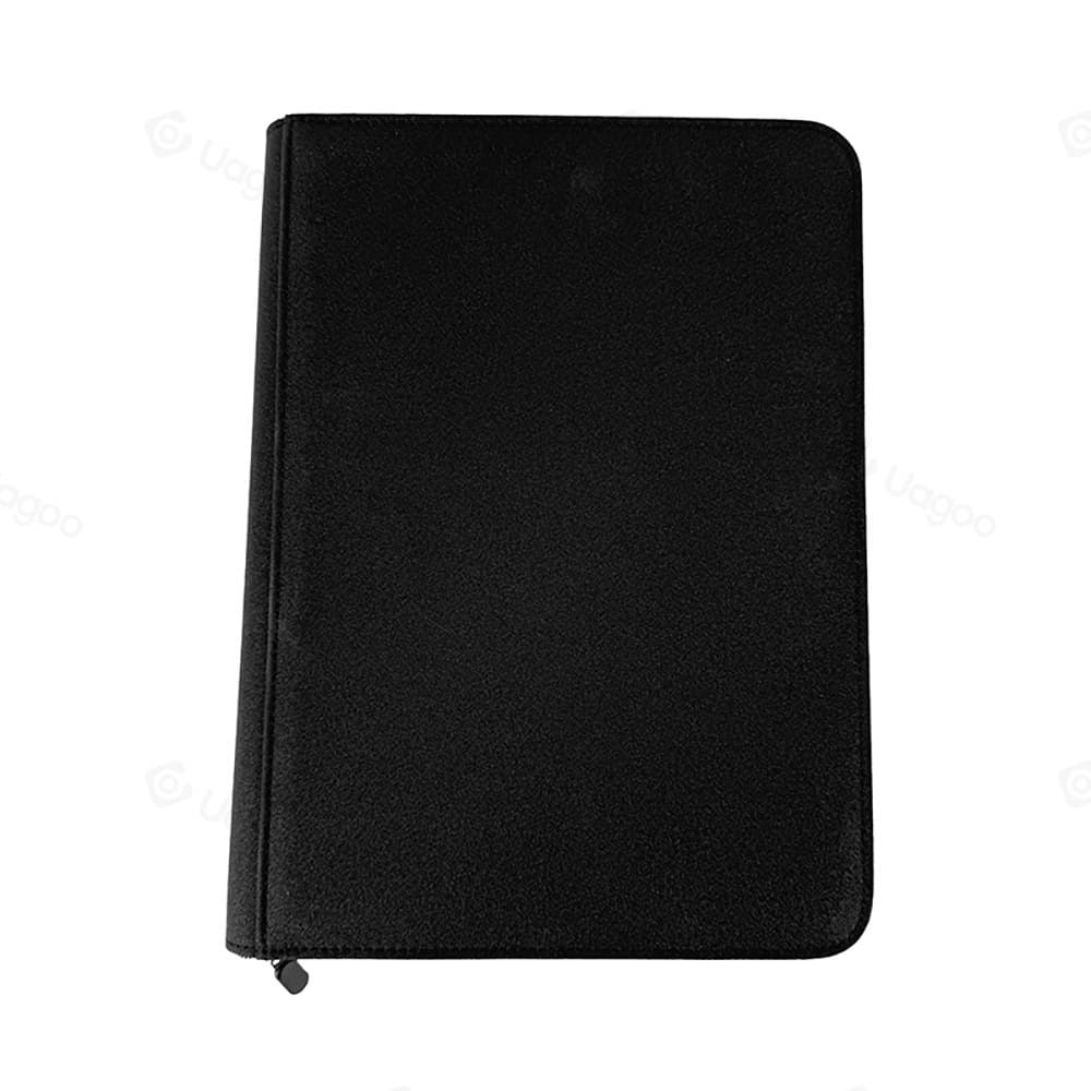 9-Pocket Zip Trading Card Binder, Black PU Leather, Side-Loading 缩略图 4