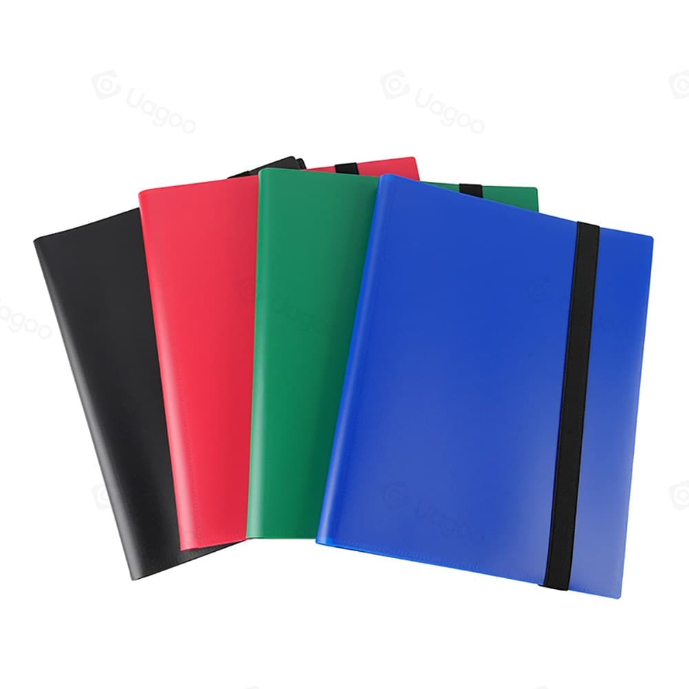 Colored 9-Pocket Plastic Card Binder with Elastic Strap 缩略图 1