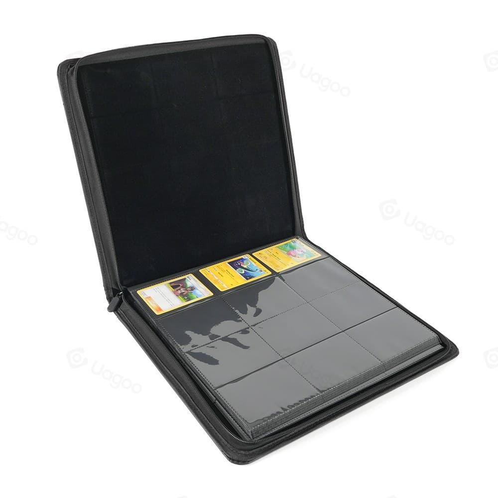 12-Pocket Zip Trading Card Binder, Black thumbnail 5