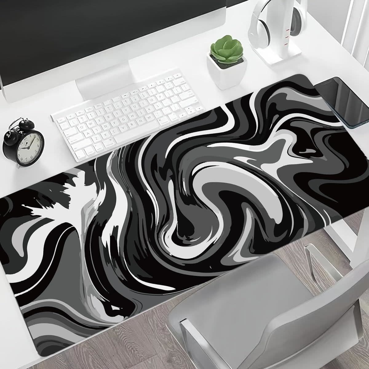Rubber Gaming Playmat / Desk Mat with Stitched Edges, 23.6 x 11.8 in thumbnail 2