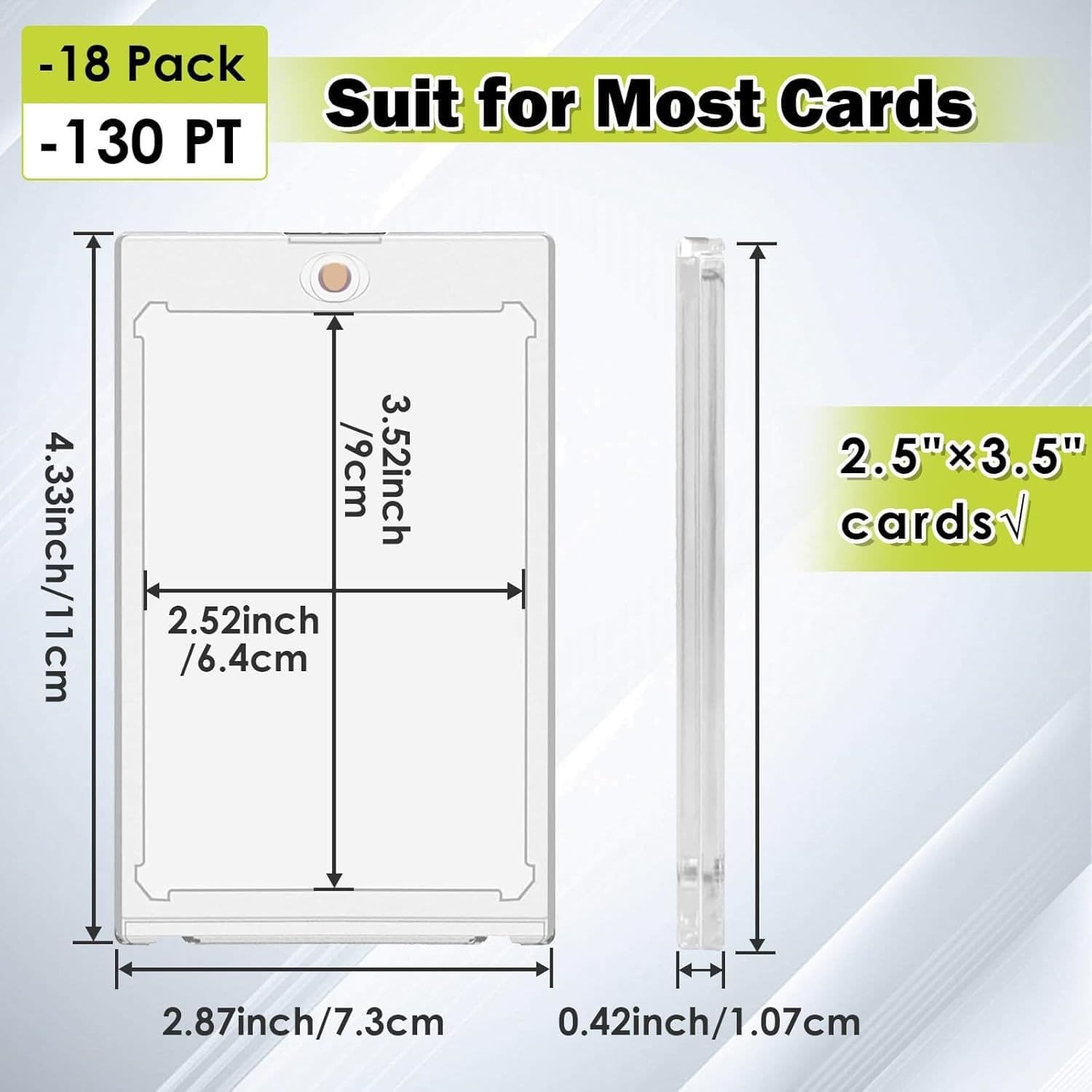 35pt Magnetic One-Touch Card Holder, UV-Coated Acrylic thumbnail 2