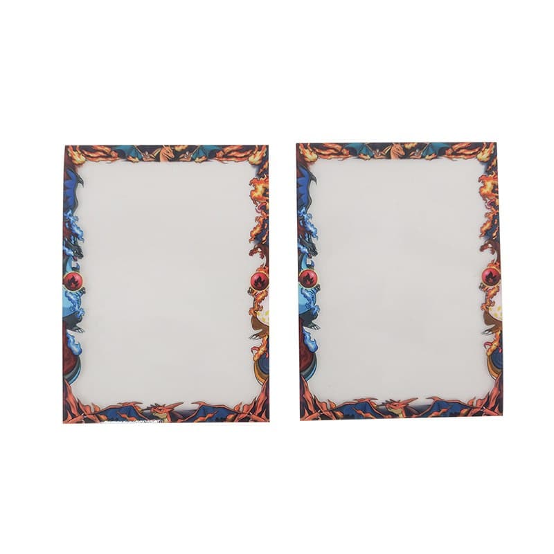 Printed Art Card Sleeves with Flame Border, Standard Size thumbnail 3