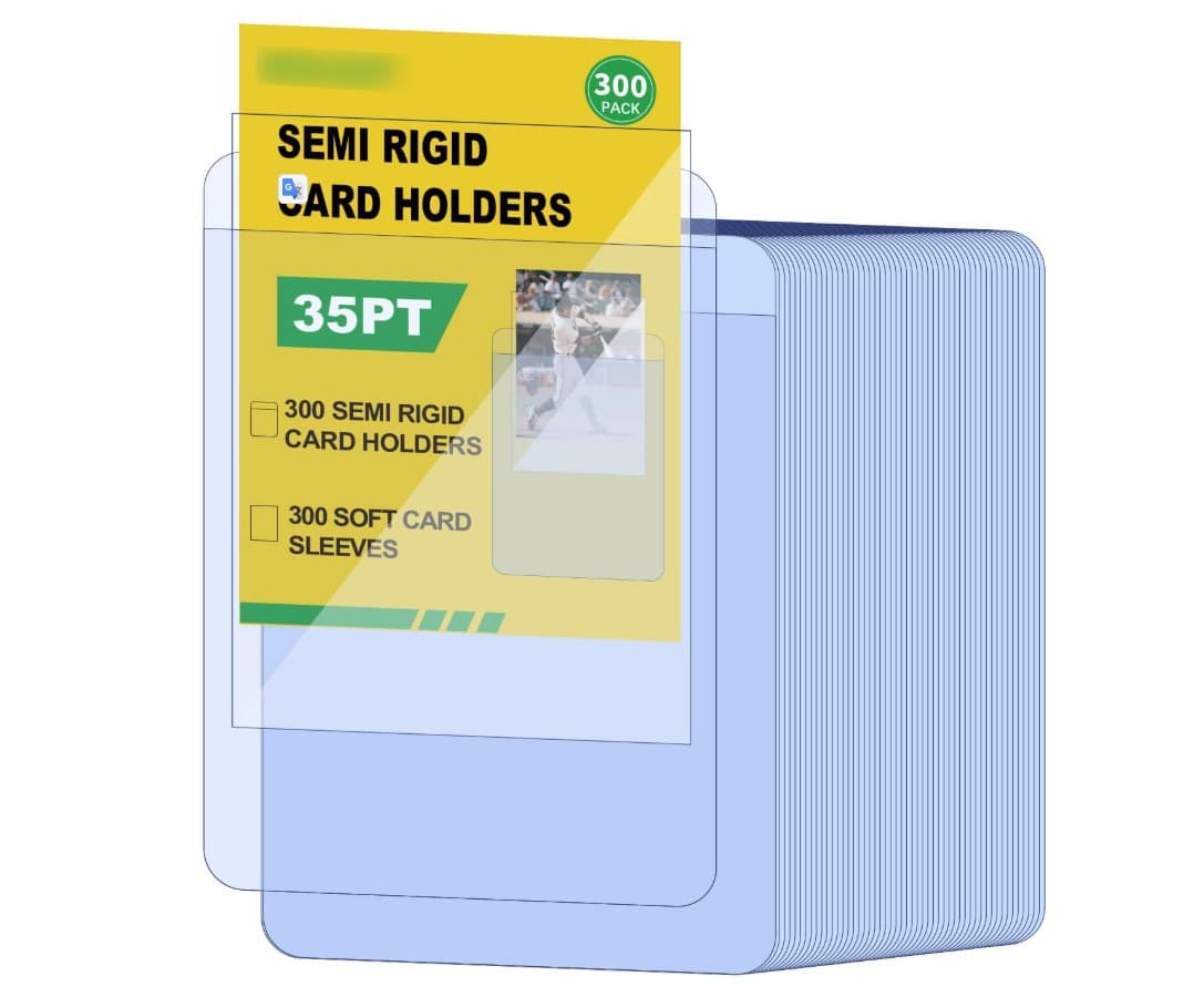 35pt Semi-Rigid Card Holders with Soft Sleeves, 100 + 100 Kit thumbnail 1