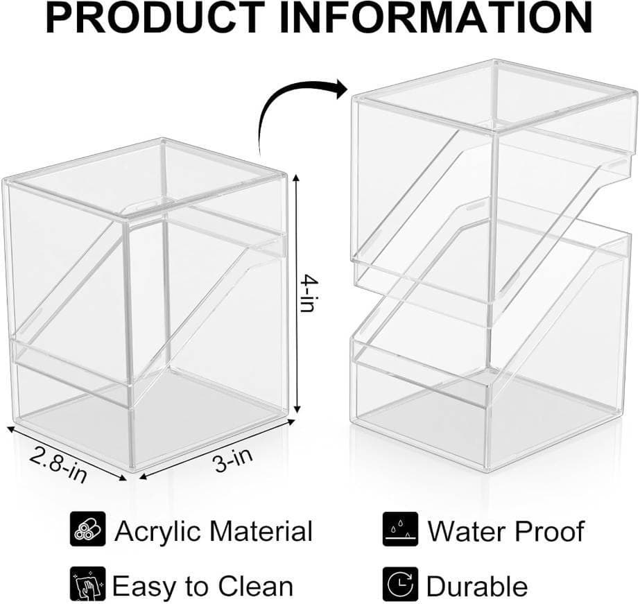 Acrylic Commander Deck Box with 6 Dividers, Holds 100+ Sleeved Cards 缩略图 2