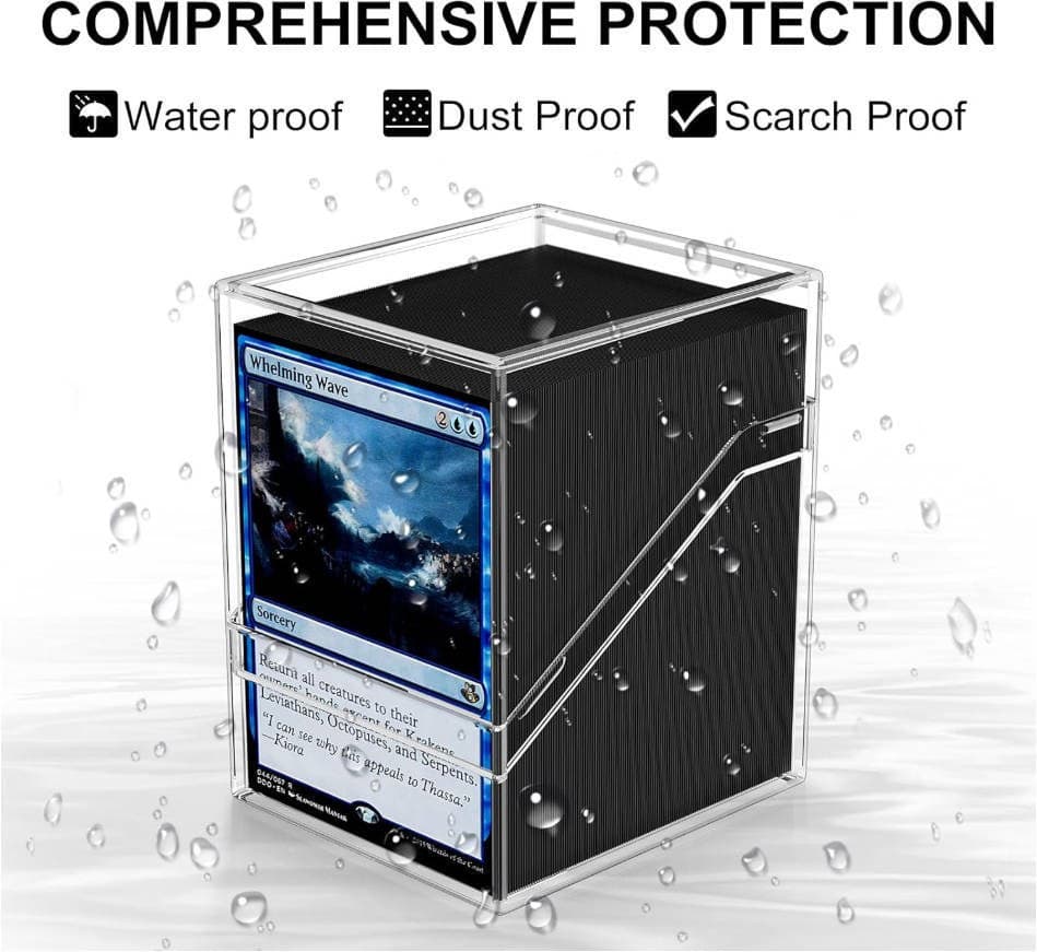 Acrylic Commander Deck Box with 6 Dividers, Holds 100+ Sleeved Cards 缩略图 5