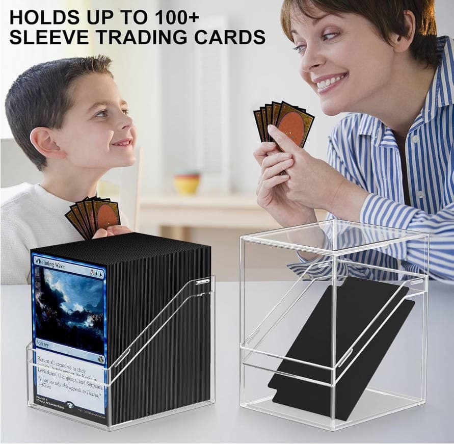 Acrylic Commander Deck Box with 6 Dividers, Holds 100+ Sleeved Cards 缩略图 6