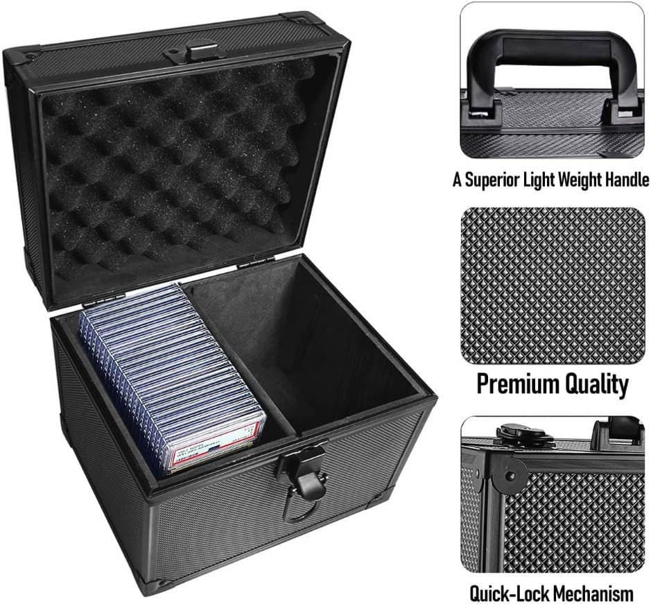 Aluminum Graded Card Carrying Case with Lock and Handle, Holds 44 Slabs thumbnail 6