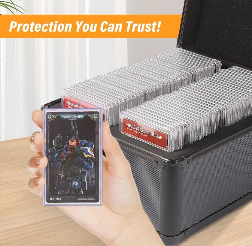 Aluminum Frame Graded Card Storage Case with Carry Handle thumbnail 3