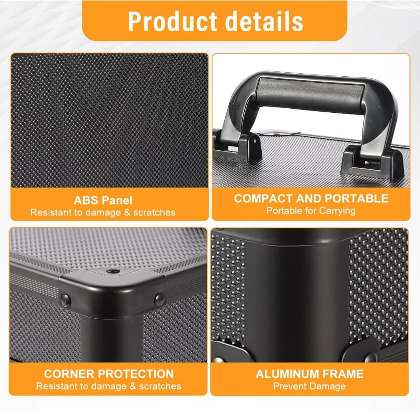 Aluminum Frame Graded Card Storage Case with Carry Handle thumbnail 5