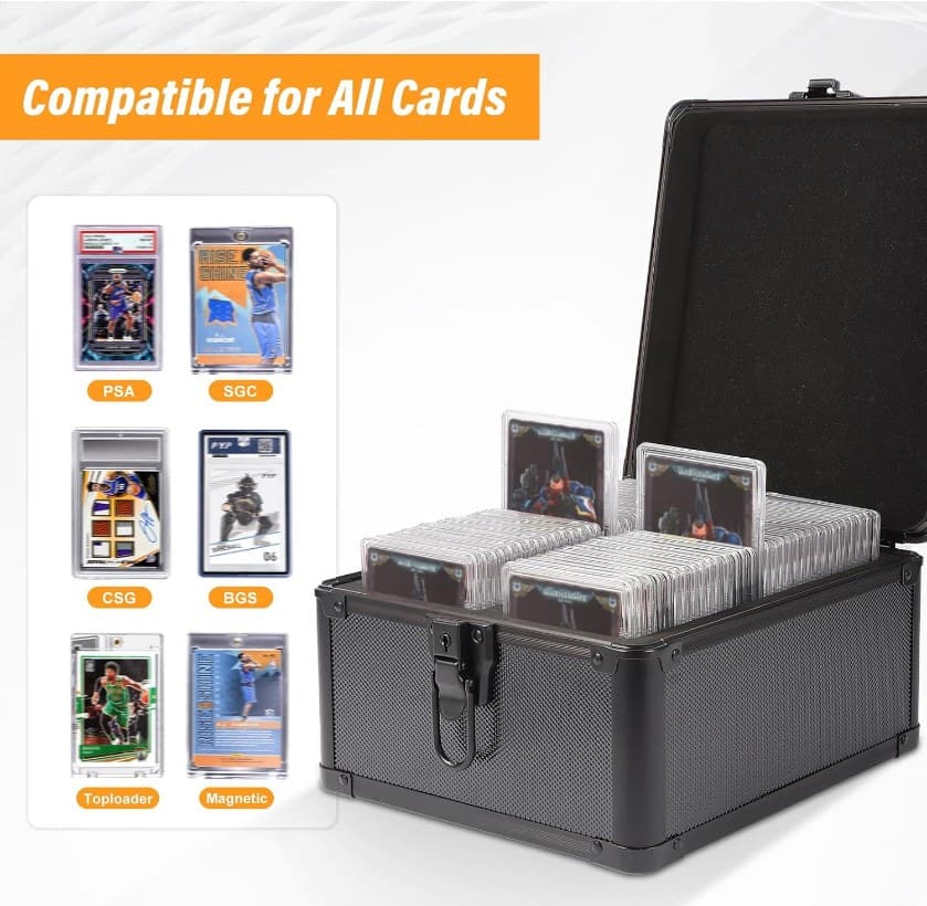 Aluminum Frame Graded Card Storage Case with Carry Handle thumbnail 6