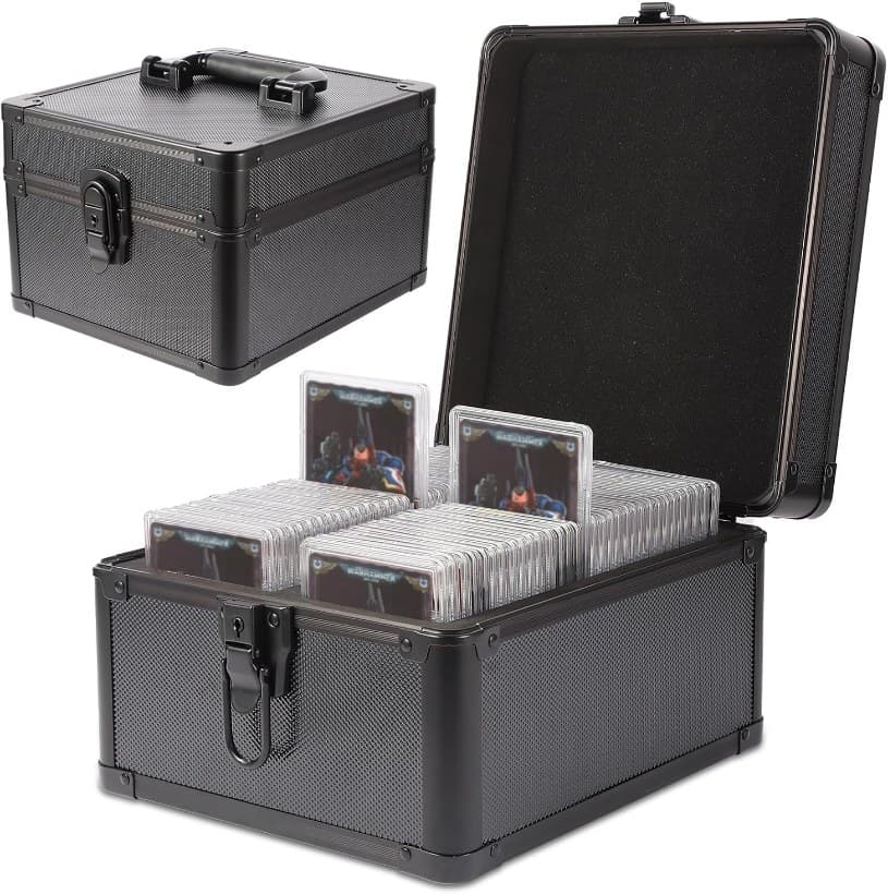 Aluminum Frame Graded Card Storage Case with Carry Handle thumbnail 1