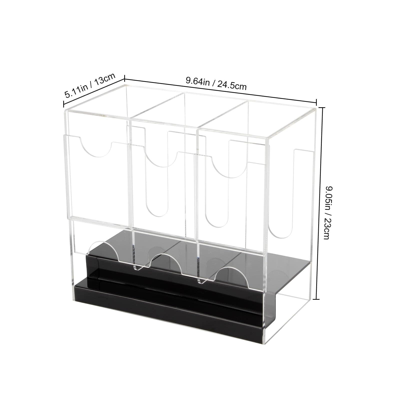 3-Slot Acrylic Booster Pack Dispenser with Black Base, Stackable 缩略图 2