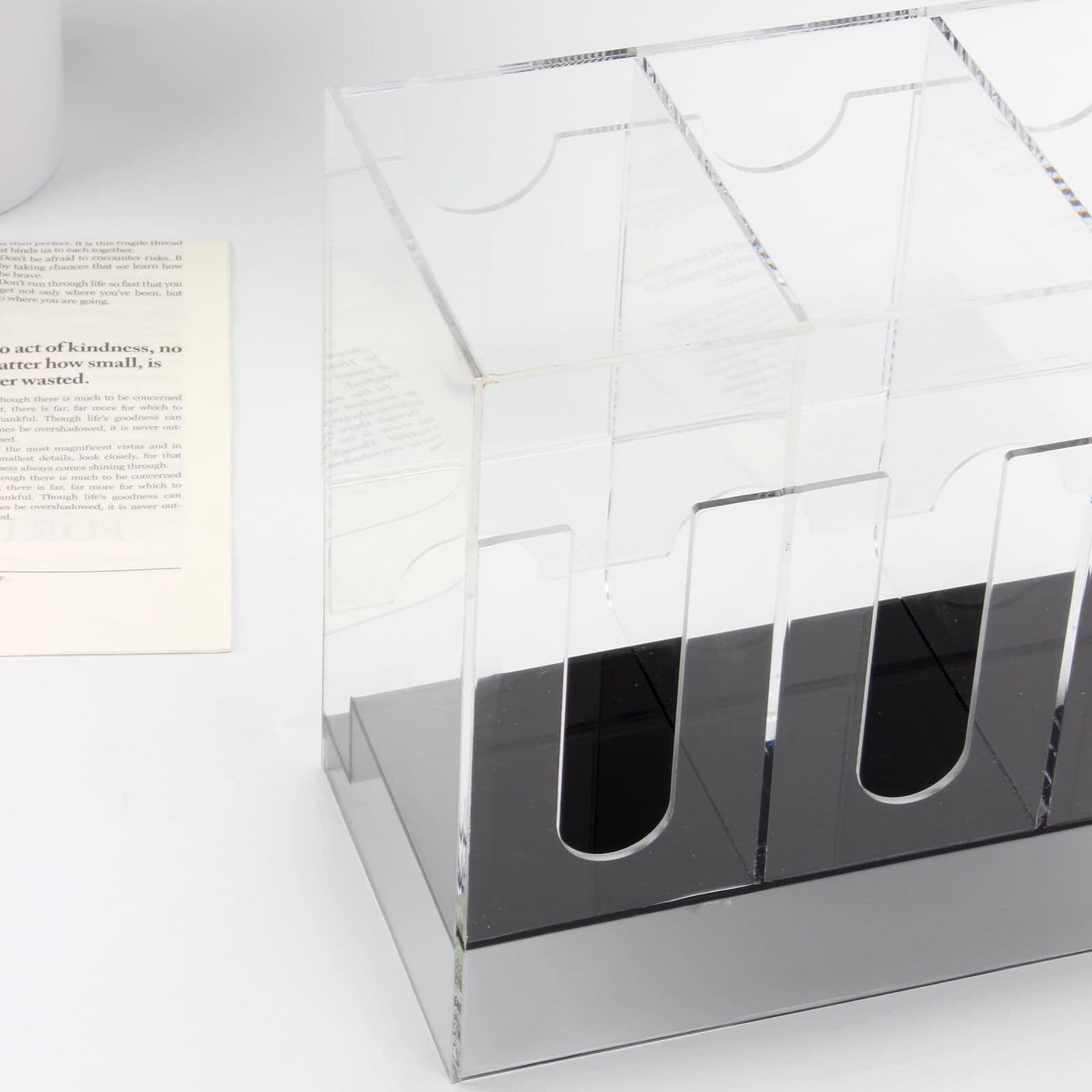 3-Slot Acrylic Booster Pack Dispenser with Black Base, Stackable 缩略图 5