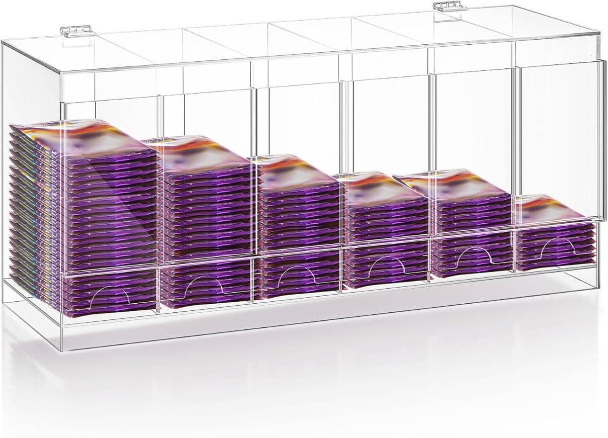 6-Slot Acrylic Booster Pack Dispenser, 17.7 x 11.8 x 5.5 in thumbnail 2