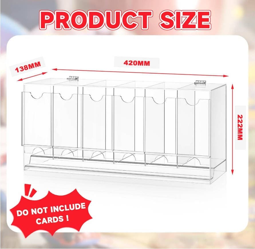 6-Slot Acrylic Booster Pack Dispenser, 17.7 x 11.8 x 5.5 in thumbnail 4
