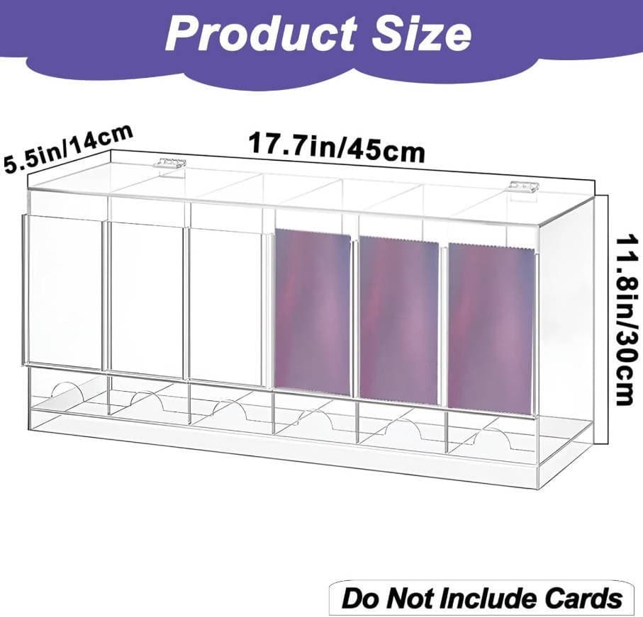 6-Slot Acrylic Booster Pack Dispenser, 17.7 x 11.8 x 5.5 in thumbnail 6