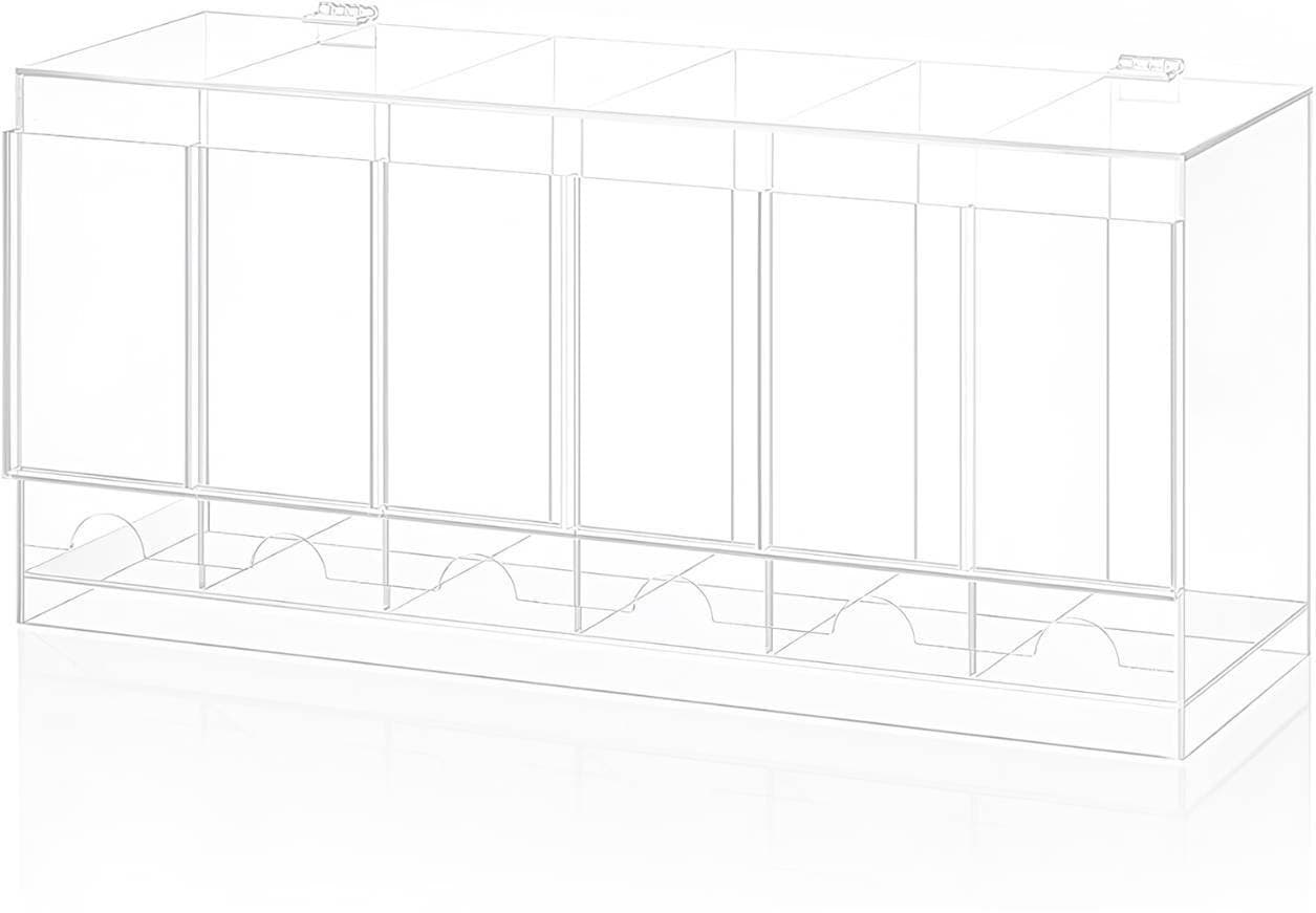 6-Slot Acrylic Booster Pack Dispenser, 17.7 x 11.8 x 5.5 in