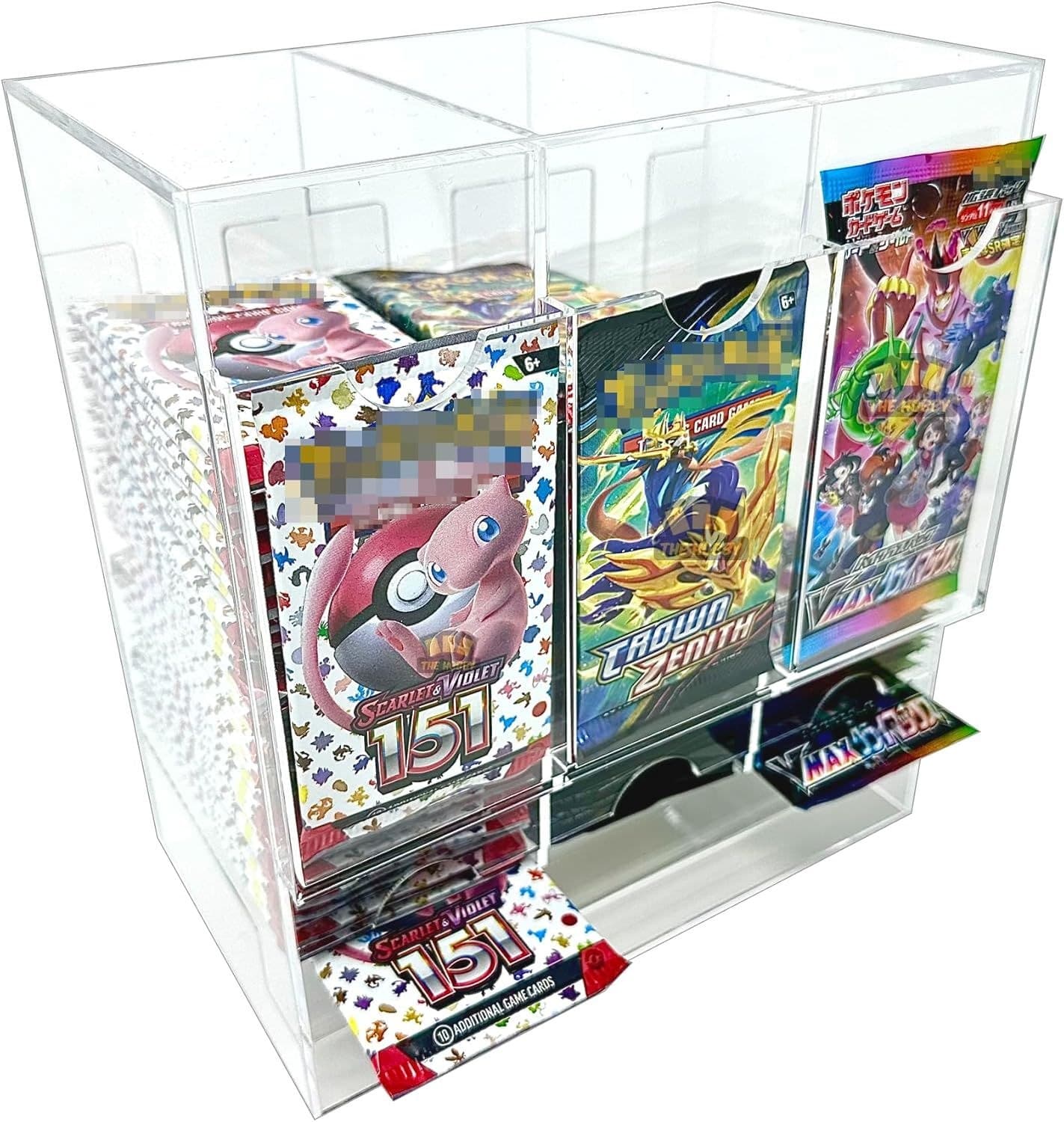 Acrylic Booster Pack Dispenser, 3 Back-Loading Slots thumbnail 2