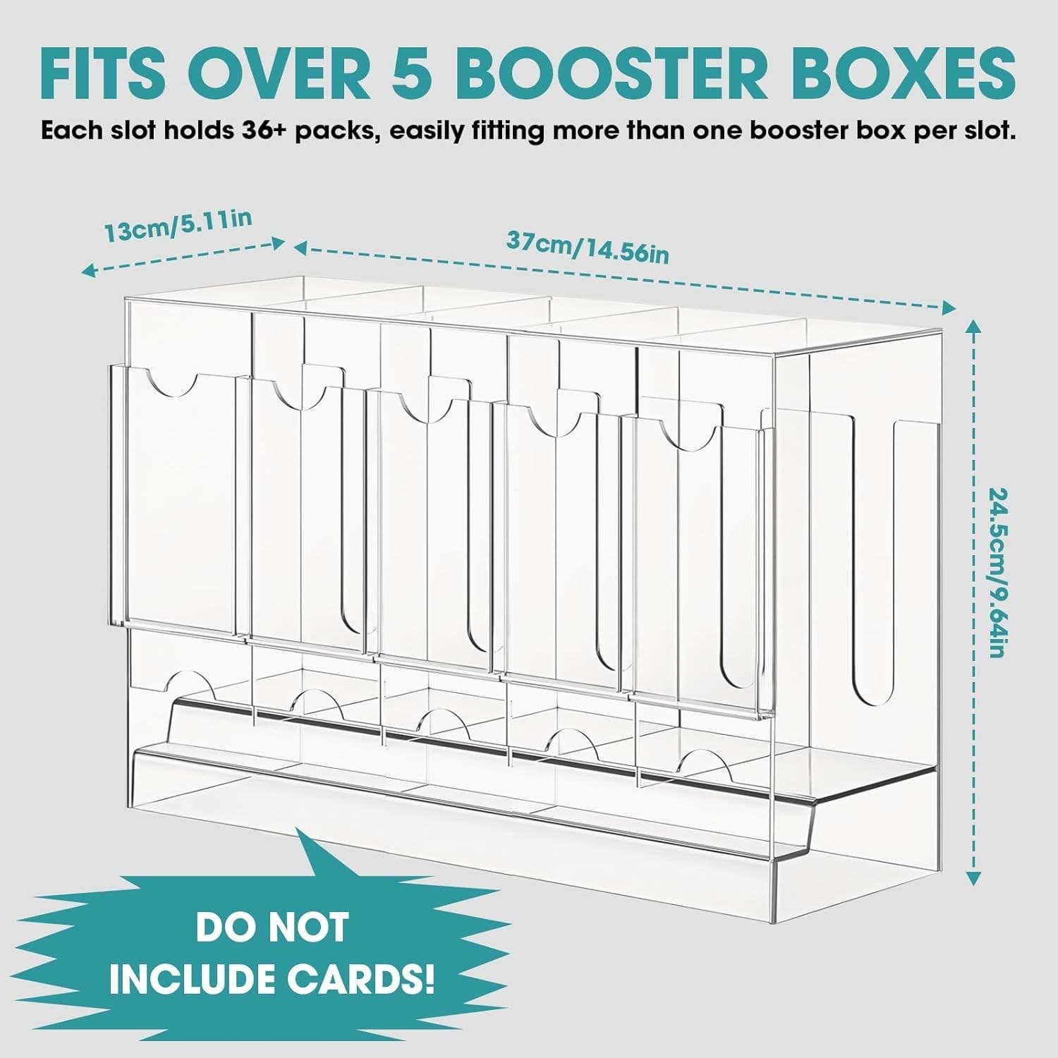 Acrylic Booster Pack Dispenser, 3 Back-Loading Slots thumbnail 4