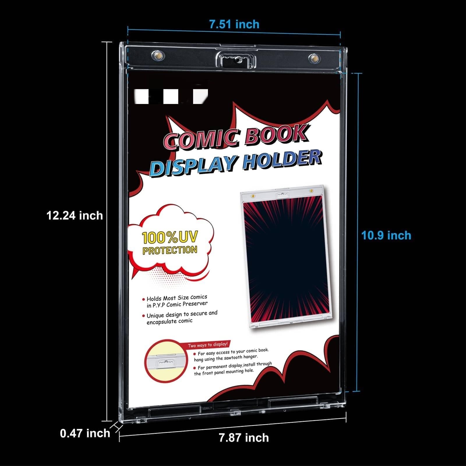 Magnetic Acrylic Comic Book Display Holder, Current Size 缩略图 2