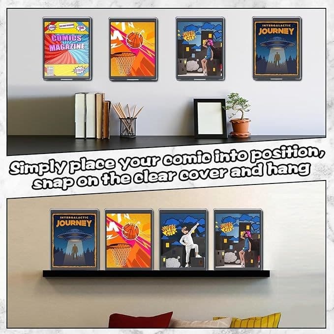 Plastic Comic Book Display Frames, 8-Pack, Wall-Hanging thumbnail 2