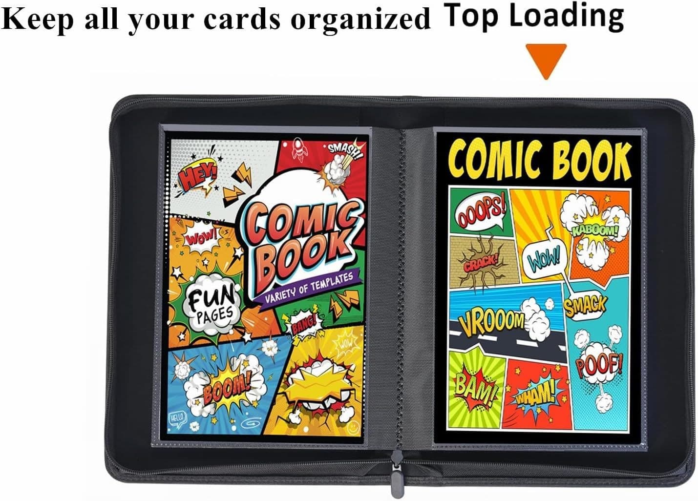 Zippered PU Leather Comic Book Binder, Holds 24+ Comics thumbnail 4