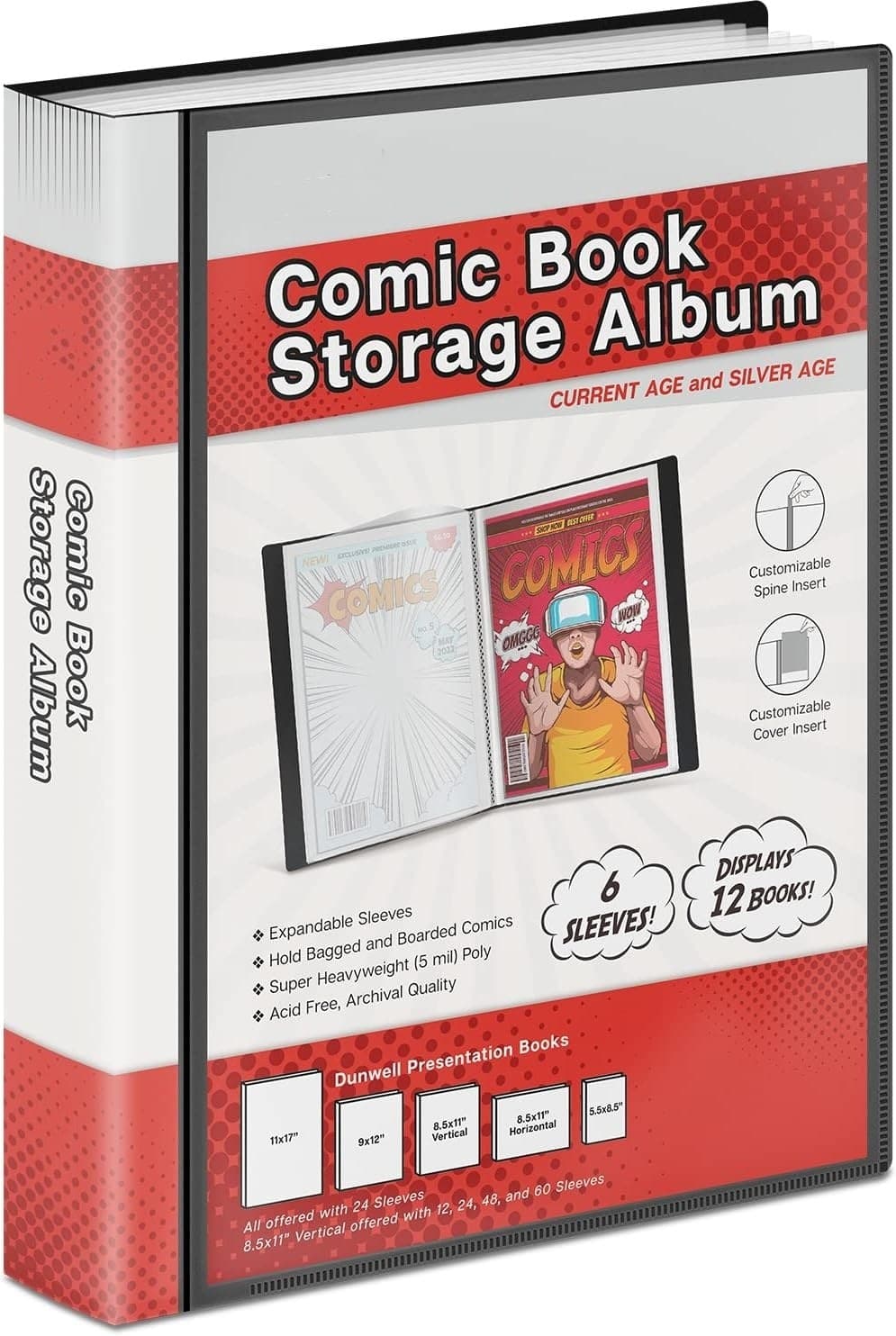 Comic Book Storage Album with 6 Bound Top-Loading Sleeves thumbnail 1