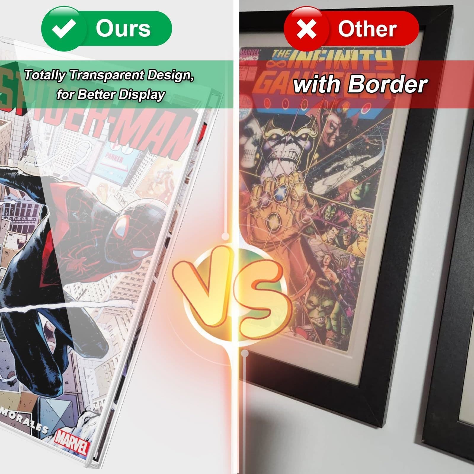 Acrylic Comic Book Frame, UV-Blocking, Fits Comics up to 10.5 x 6.6 in thumbnail 2
