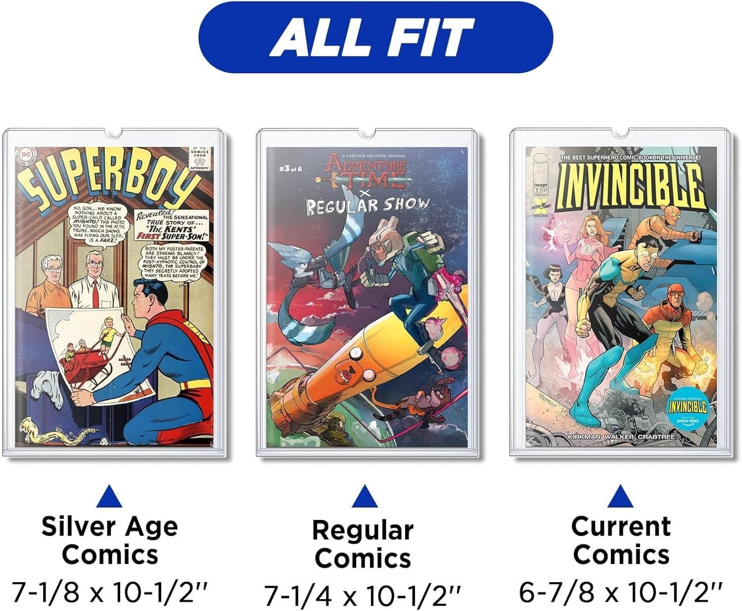 Rigid PET Comic Book Protectors, 7.5 x 11 in, UV-Resistant, 12-Pack thumbnail 2