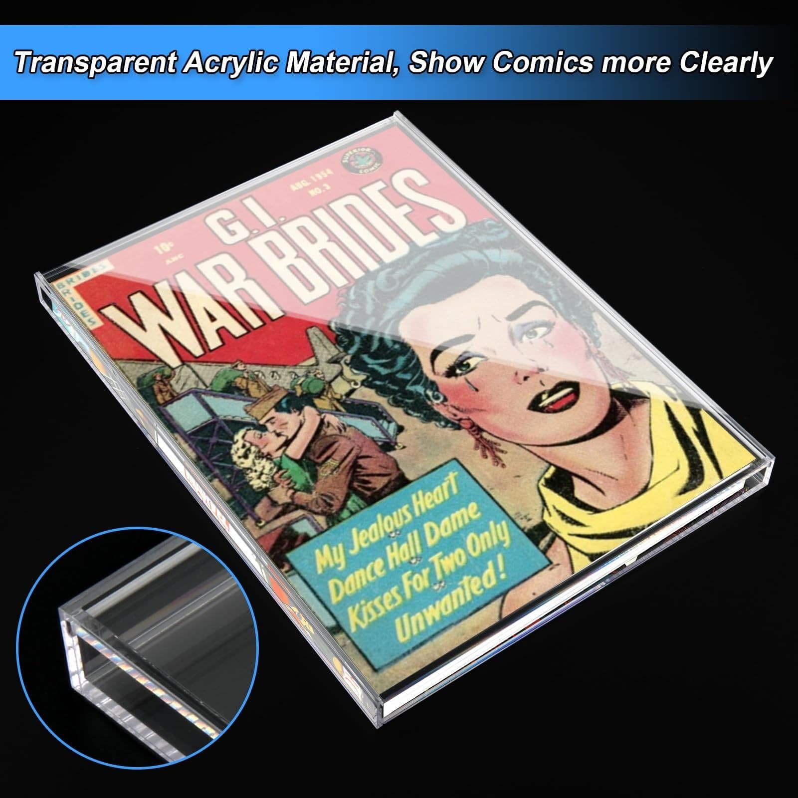 UV-Protection Acrylic Comic Display Case, Wall or Shelf, up to 10.5 x 7.5 in thumbnail 3